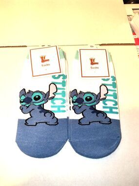 Blue Stitch Character Ankle Socks